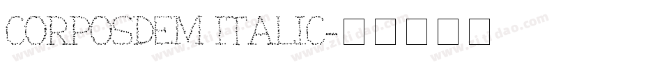 CorpoSDem Italic字体转换